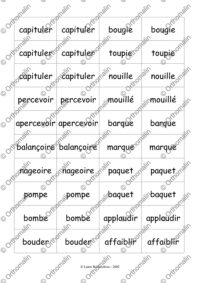 Mémory de mots proches