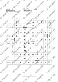 Mots-fléchés homophones non homographes N°1