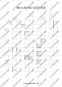 Mots-fléchés différentes graphies du son g/gu
