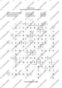 Mots fléchés homonymes non homographes N°2
