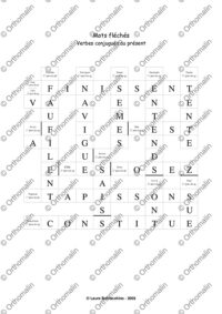 Mots-fléchés les verbes au présent N°1