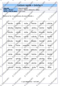 Lecture rapide "brèche"