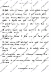 La phrase en désordre