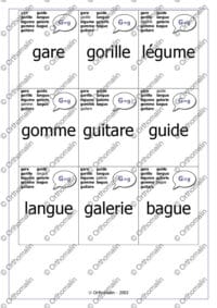 Jeu de 7 familles g/gu