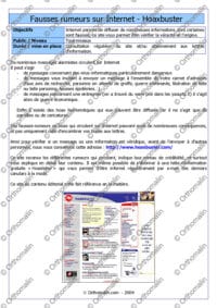 Les fausses rumeurs d'Internet