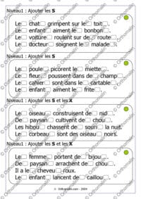 Jeu des pluriels