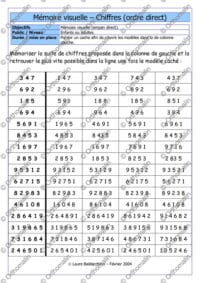 Mémoire des chiffres