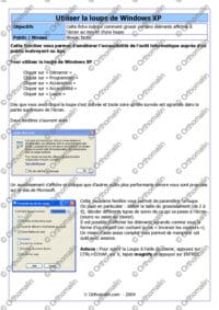 Utiliser la loupe de Windows XP