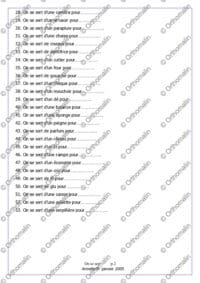 Evocation - Fins de phrases