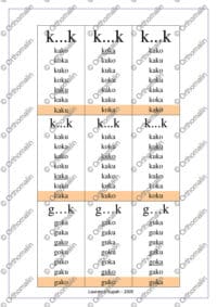 Jeu de 7 familles k / g