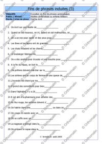 Fins de phrases induites (3)