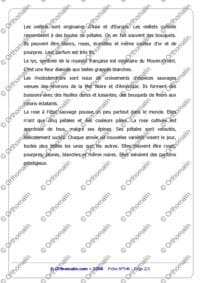 Texte et questions - Fleurs