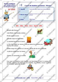E suivi de doubles consonnes - Phrases