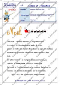 Lecture CP - Texte Noël