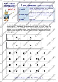 Les opérations (addition/soustraction)