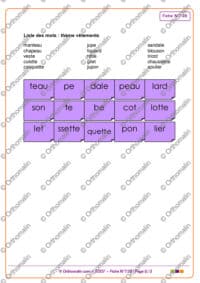 SYLLABES EN VRAC vêtements