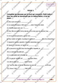 Devinettes orthographe d'usage