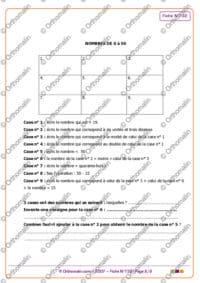 CONSIGNES MATHEMATIQUES 0-50 fiche 2