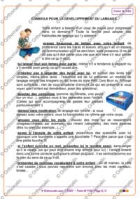 Conseils pour le développement du langage