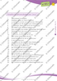 Compléter des phrases finissant par "pour"