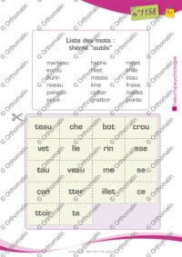 Syllabes en vrac - Outils