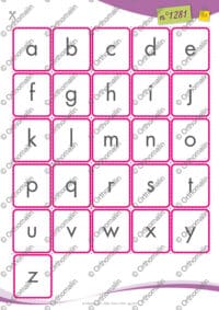 Le mémory des lettres (minuscules)