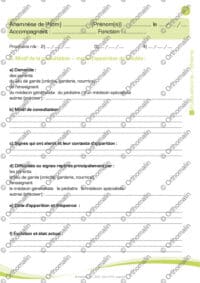 Guide et aide anamnèse 0-5 ans