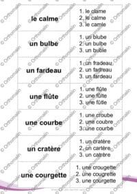 Paires de mots (groupes consonantiques)
