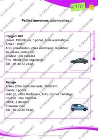 Petites annonces automobiles