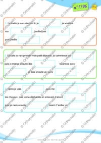 Mémoire de travail visuelle - ma matinée