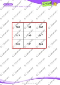 Jeux autour des tables - 1 à 3