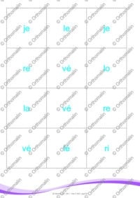 Crapette de syllabes simples I (fricatives)