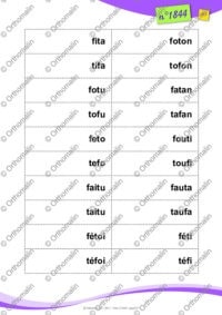 Eventail des sons n°3 (confusions visuelles f/t, b/d et m/n)