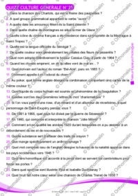 QUIZZ CULTURE GENERALE N°25