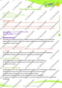 ELO - Evaluation du langage oral