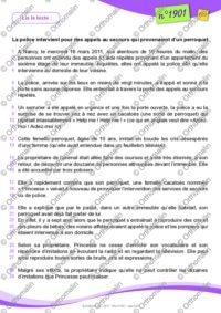 Texte insolite - La police - N°1