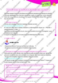 Insérer du texte écrit en phonétique dans un document dactylographié.