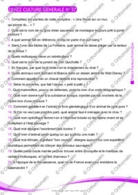 QUIZZ CULTURE GENERALE N°37 SPECIAL ANIMAUX