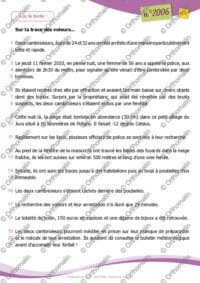 Texte insolite - Sur la trace des voleurs