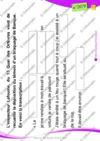 Le braquage de banque - version texte