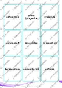 UNO conjugaison verbes peu fréquents niveau 1