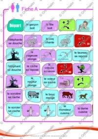 Saute-cases 1, jeu de parcours (masculin/féminin)