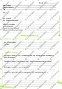 Anamnèse langage oral