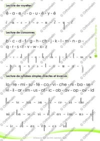 Bilan de l'apprenti lecteur