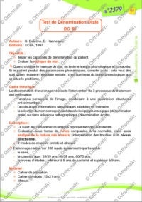 Description, consignes et cotation DO 80