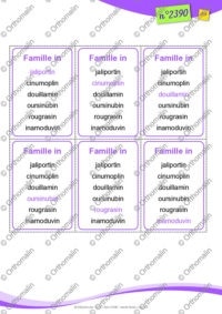 Jeu de familles Logatomes-Sons vocaliques digraphes