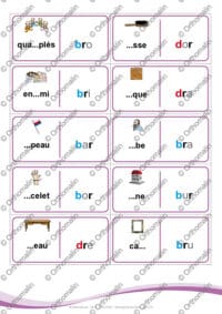 CONFUSIONS d/b ((dominos mots-images, syllabes inversées c/v/c ou c/c/v)