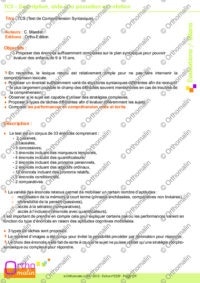 TCS - Description, aide à la passation et cotation