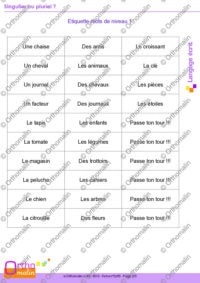 Singulier ou pluriel ?