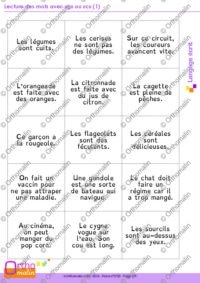 Lecture des mots avec "g" ou "c" (1)